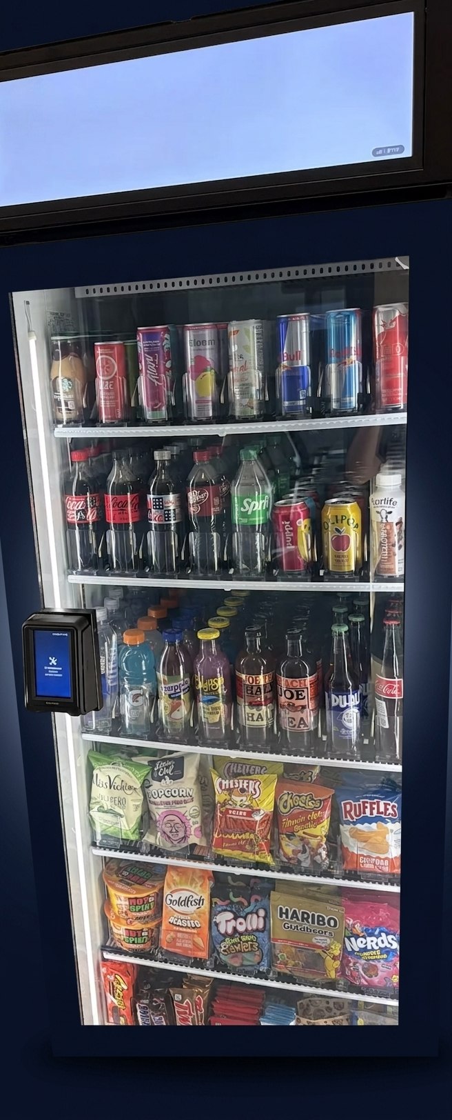 Vortex smart cooler with display screen and card reader